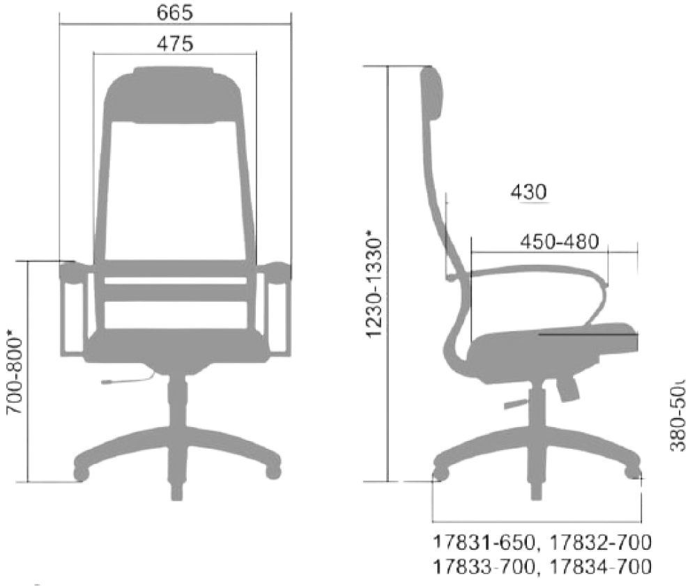 Кресло руководителя метта su bk 8